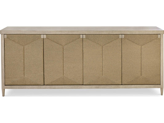 Curate Palmetto Four Door Credenza in Grey Wash Wood
