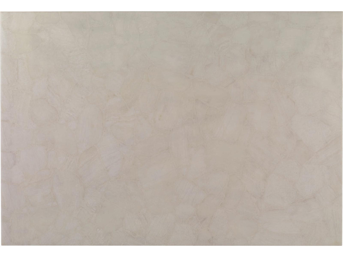 Grand Tour Rectangle Coffee Table in White Onyx Stone and Bronze
