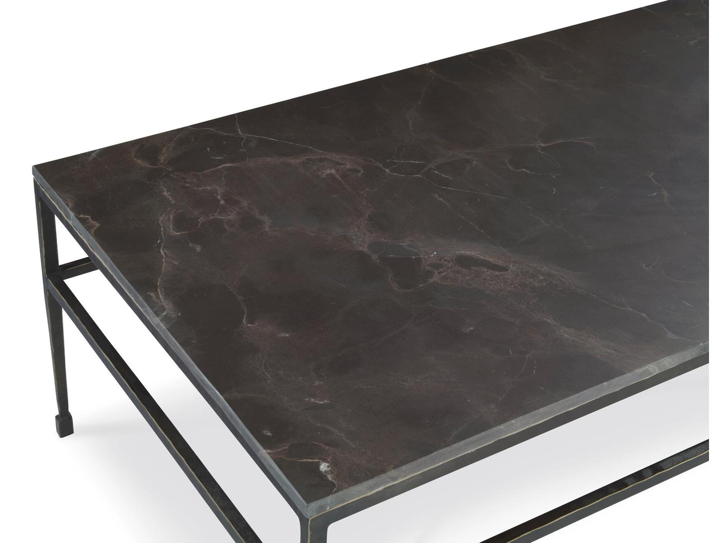 Grand Tour Orvieto Rectangle Coffee Table in Marble and Bronze