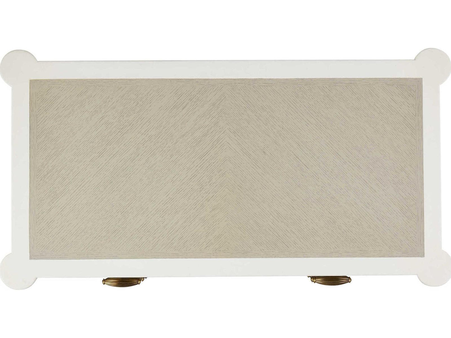 Aster Three-Drawer Chest Off-White Fog Polished Brass