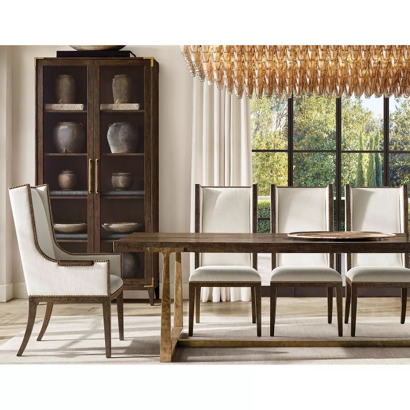 Tarin Smoke Glass Tiered Rectangular Chandelier 74"