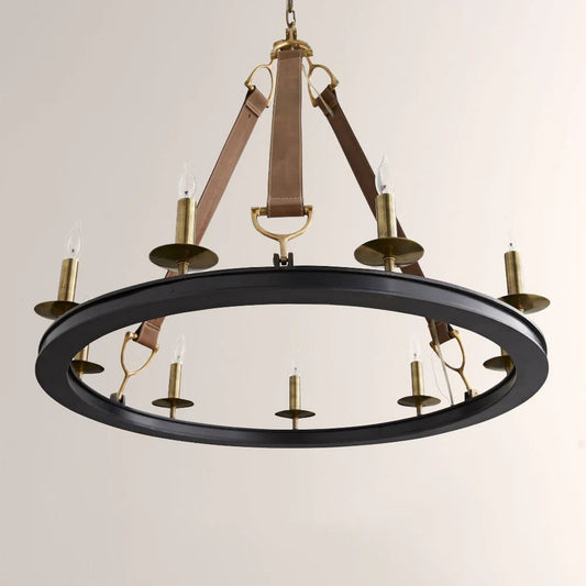 Chertona Round Leather Chandelier