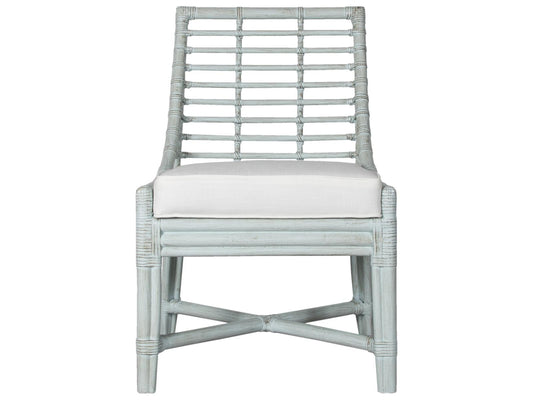 Luna Rattan Upholstered Dining Side Chair