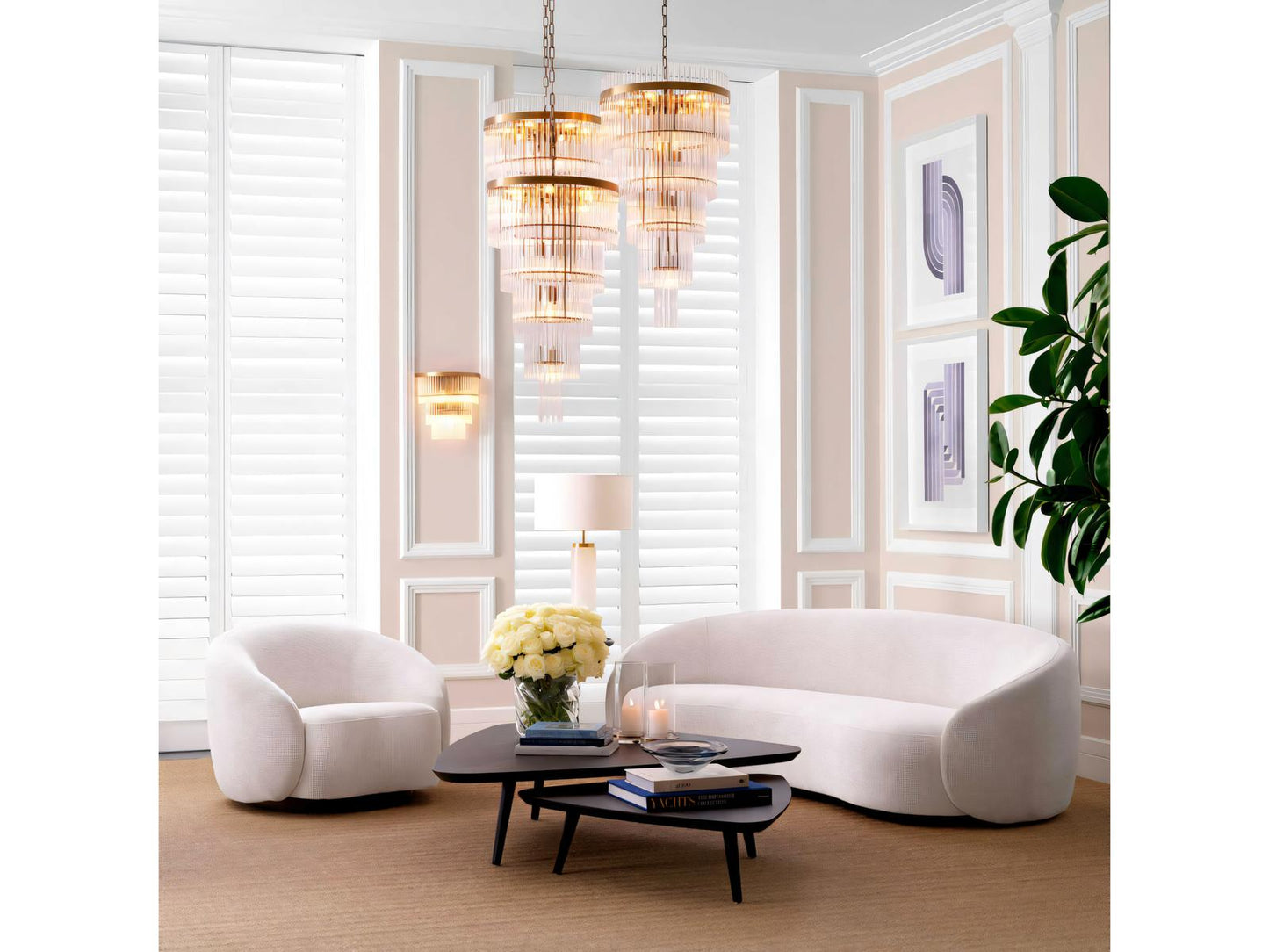 Lauren S/2 Mocha Straight Oak Ven Coffee Table