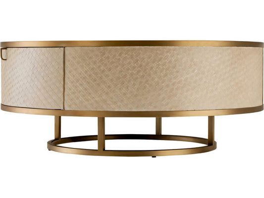 Napa Valley Woven Washed Oak Veneer Coffee Table