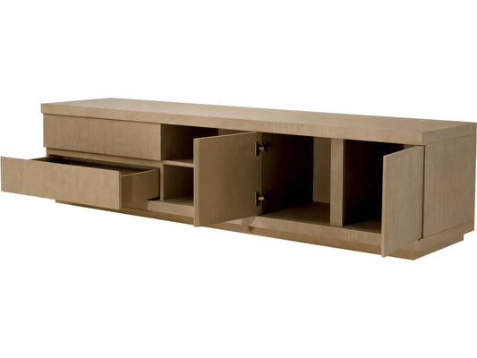 Crosby Washed Oak Veneer TV Cabinet Urban Modern Media Console