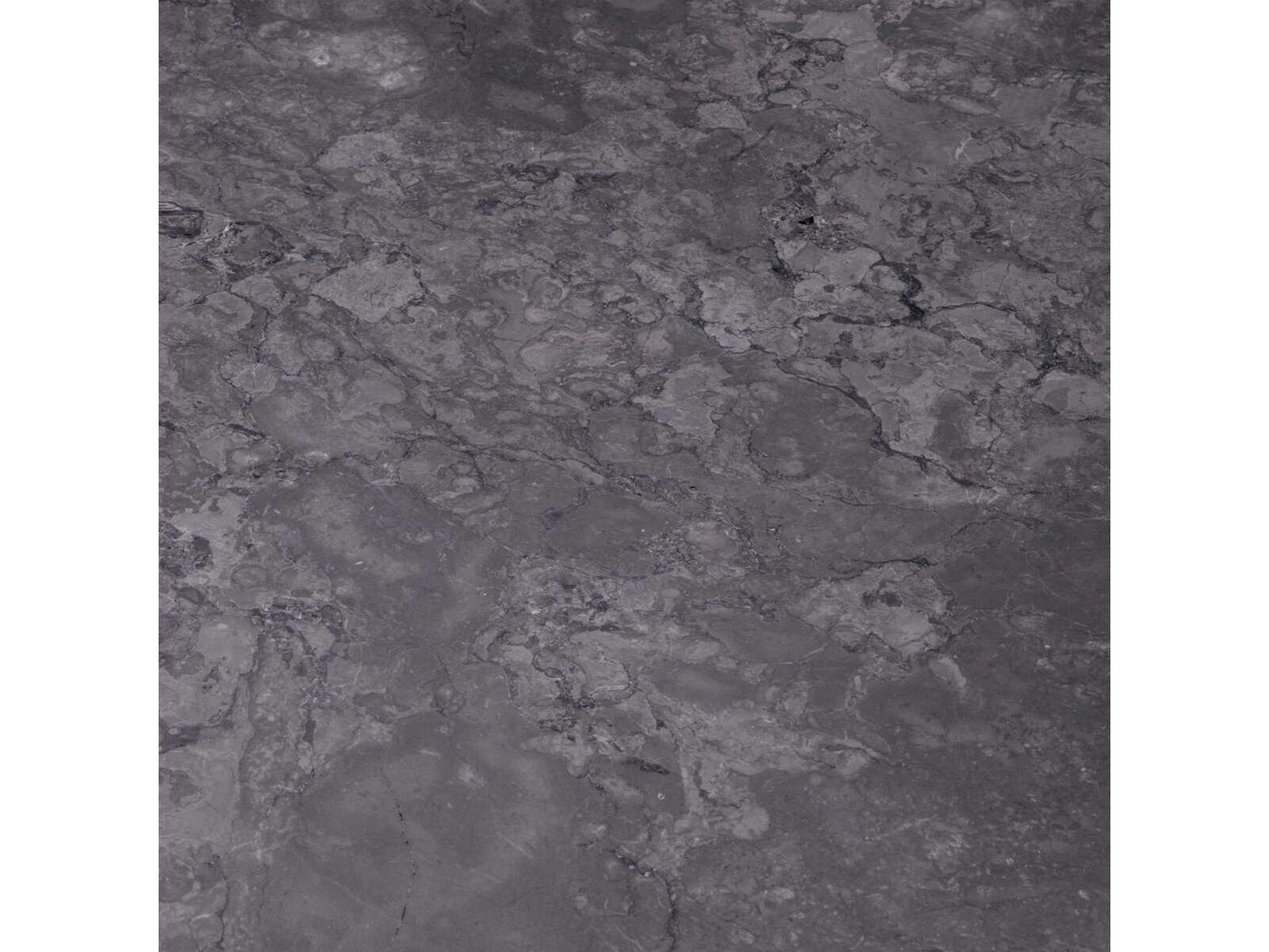 Arca Round Coffee Table in Grey Marble with Bronze Finish