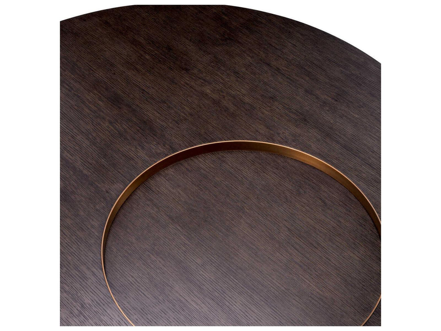 Otus Square Coffee Table Mocha Oak Veneer Brushed Brass