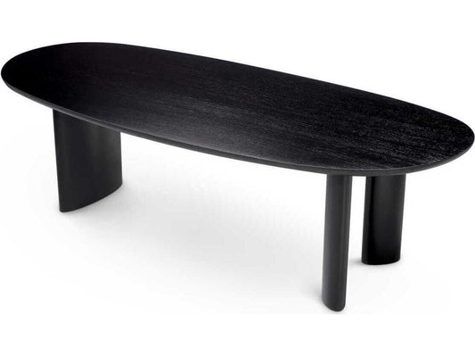 Lindner Oval Dining Table in Black Veneer