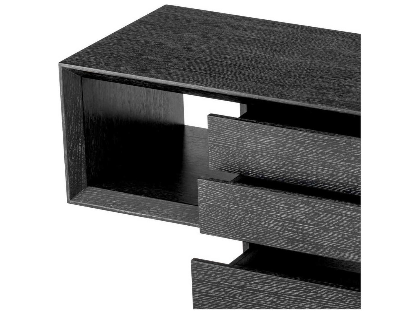 Mantua Charcoal Grey Oak Veneer Console Table