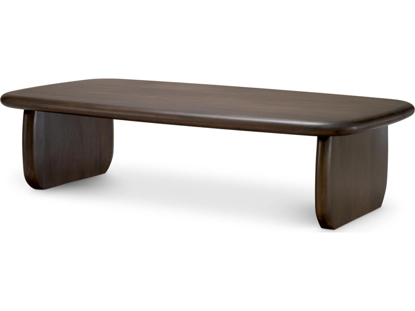Windsor Rectangular Coffee Table in Solid Mahogany Wood with Coffee Finish