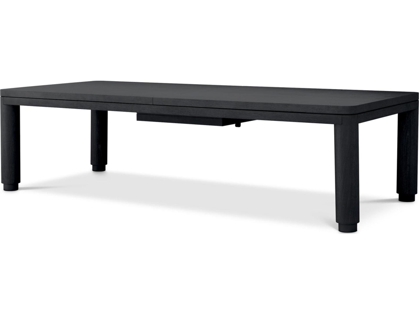 Atelier L Extendable Rectangular Dining Table in Charcoal Grey Oak Veneer