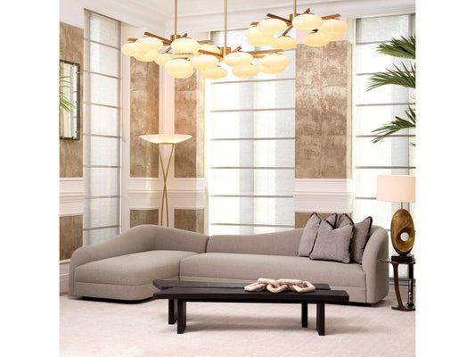 Divisadero Lounge Sofa in Rêve Greige with Black Base