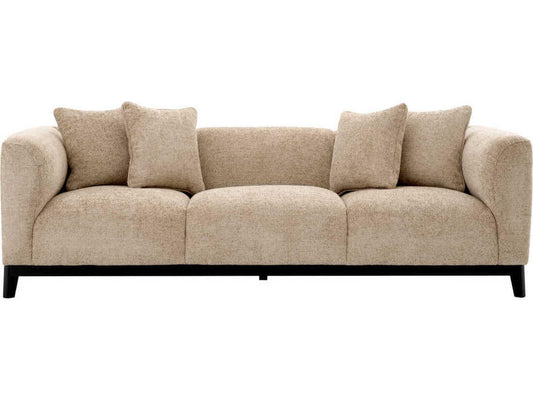 Corso 3-Seat Upholstered Sofa Lyssa Sand with Black Base