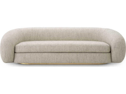 Cosenza 3-Seat Light Grey Fabric Sofa