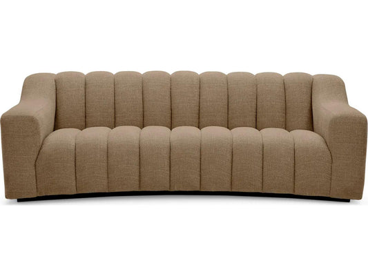 Kelly S 3-Seat Sofa in Stratfort Brown Fabric