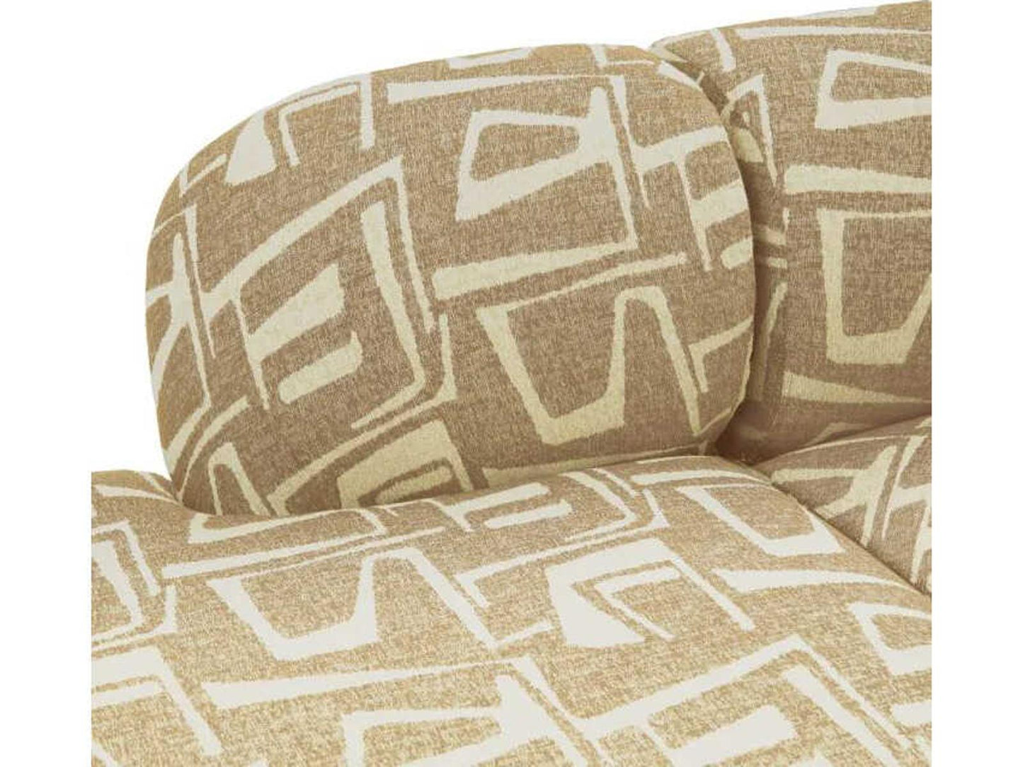 Bjorn Davenport Light Brown Polyester Blend Sectional Sofa