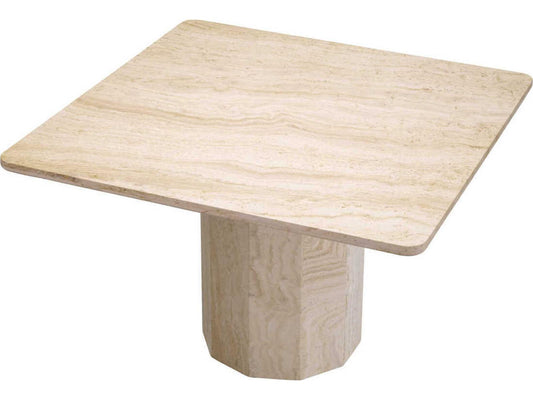 Piazza Square Dining Table in Natural Travertine