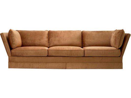 Belvedere Metropolitan Copper Velvet Skirted Sofa