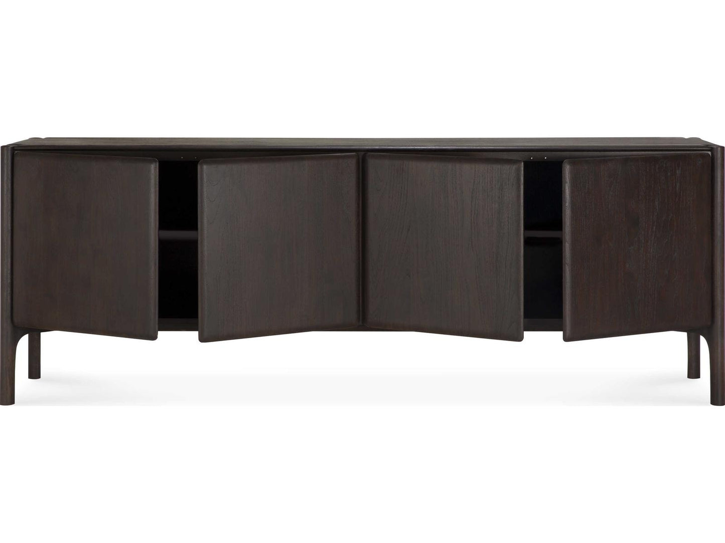 Pi Teak Dark Brown 4-Door Sideboard
