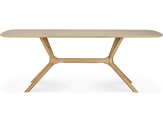 Bok 79-Inch Rectangle Oak Dining Table with Oiled Finish