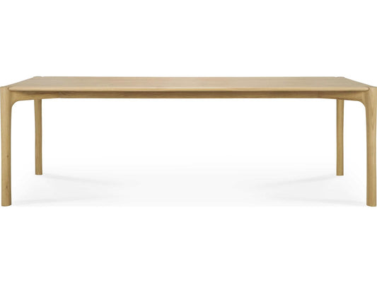 Pi 95-Inch Rectangle Dining Table in Solid Oak with Hardwax Oil Finish