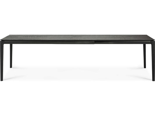 Bok Extendable Rectangle Dining Table Black Oak 79 to 118 Inch