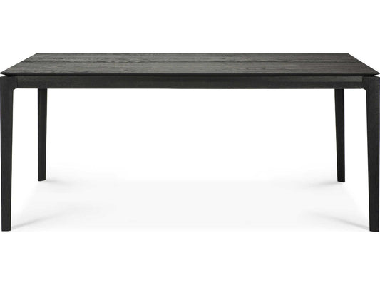 Bok 71-110 Inch Extendable Rectangle Dining Table Black Oak