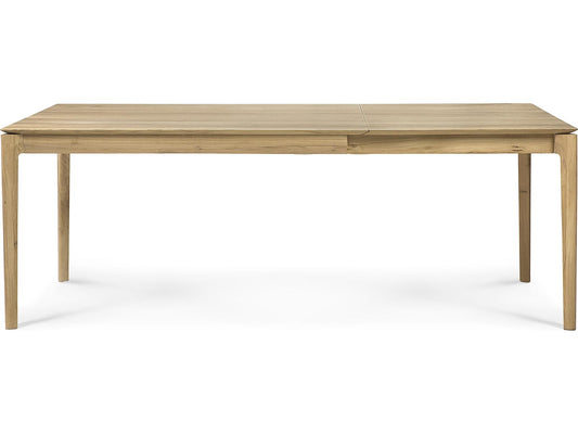 Bok Extendable Dining Table Varnished Oak Rectangular with Seating for 12