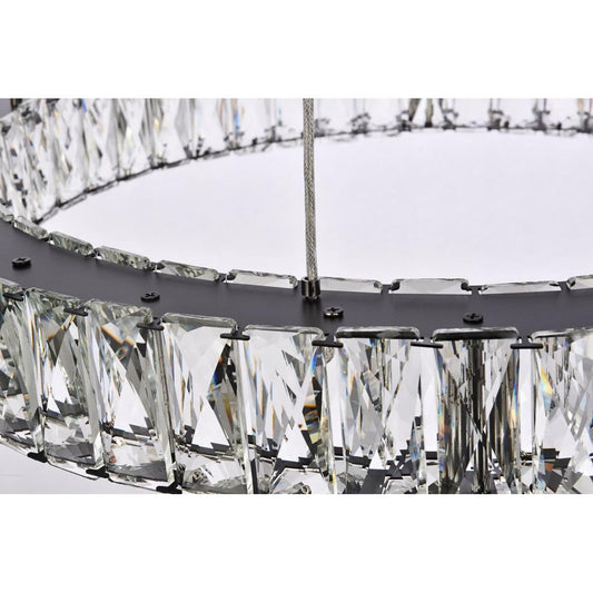 Elegant Lighting Monroe 40 Inch 7 Light Led Chandelier Cp774587