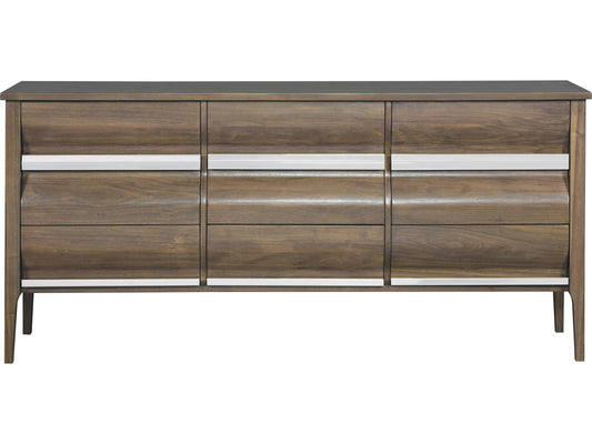 Monogram Heatherwood 9-Drawer Double Dresser in Brown Walnut