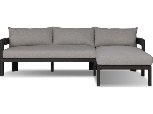 Pembrook 2-Piece Right Facing Outdoor Sectional Sofa in Concha Fog