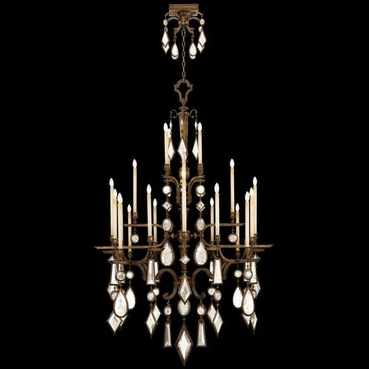 Fine Art Lamps Encased Gems 53 Inch 24 Light Chandelier Cp266521