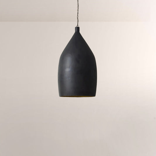 Finn Hammered Metal Cone Pendant