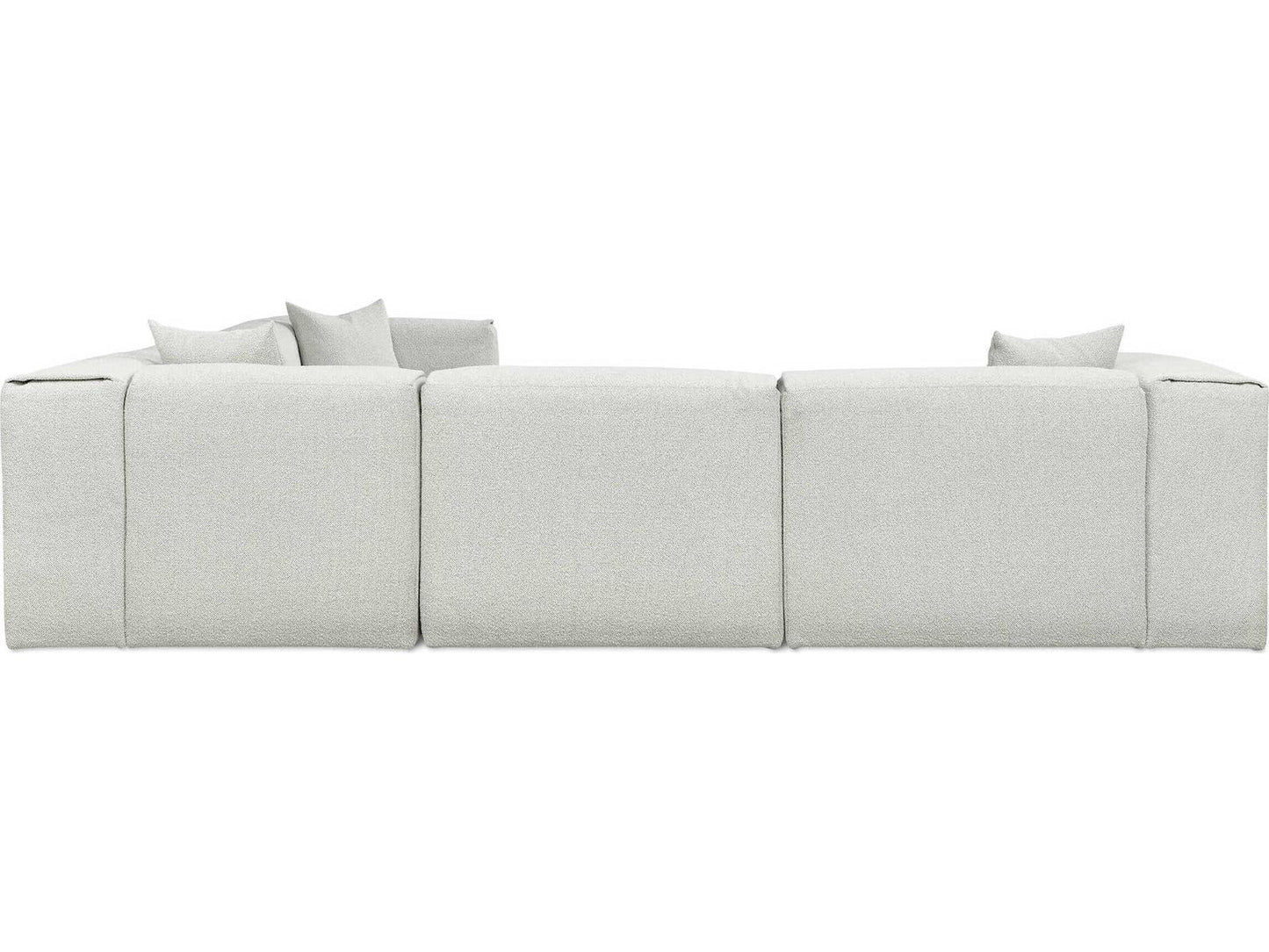 Nest 5-Piece Modular Boucle Fabric Sectional Sofa in Morris Fog