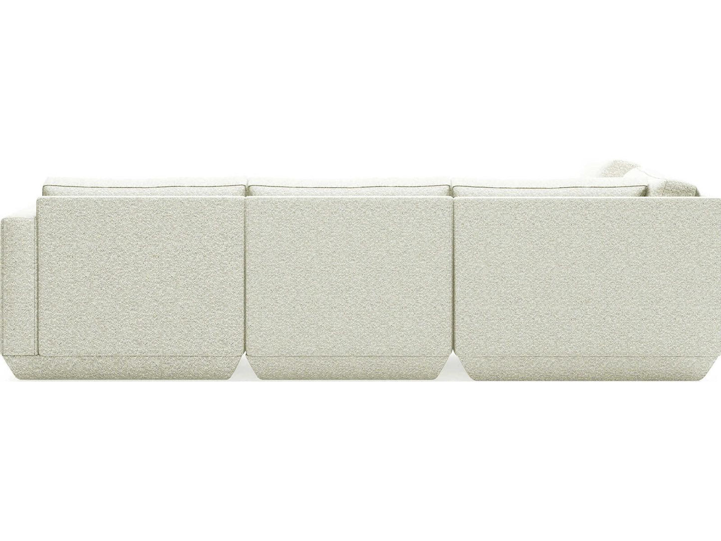 Podium 5-Piece Modular Sectional Sofa in White COPFOS Fabric Left Facing