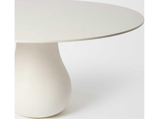 Baobab Round Wood Matte Birch Lacquer Dining Table