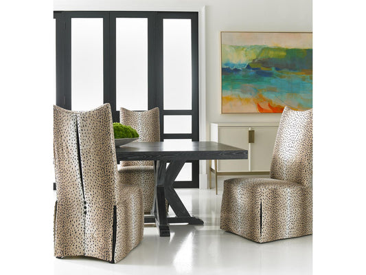 Urban Loft Rectangular 112-Inch Ash Dining Table in Washed Canvas
