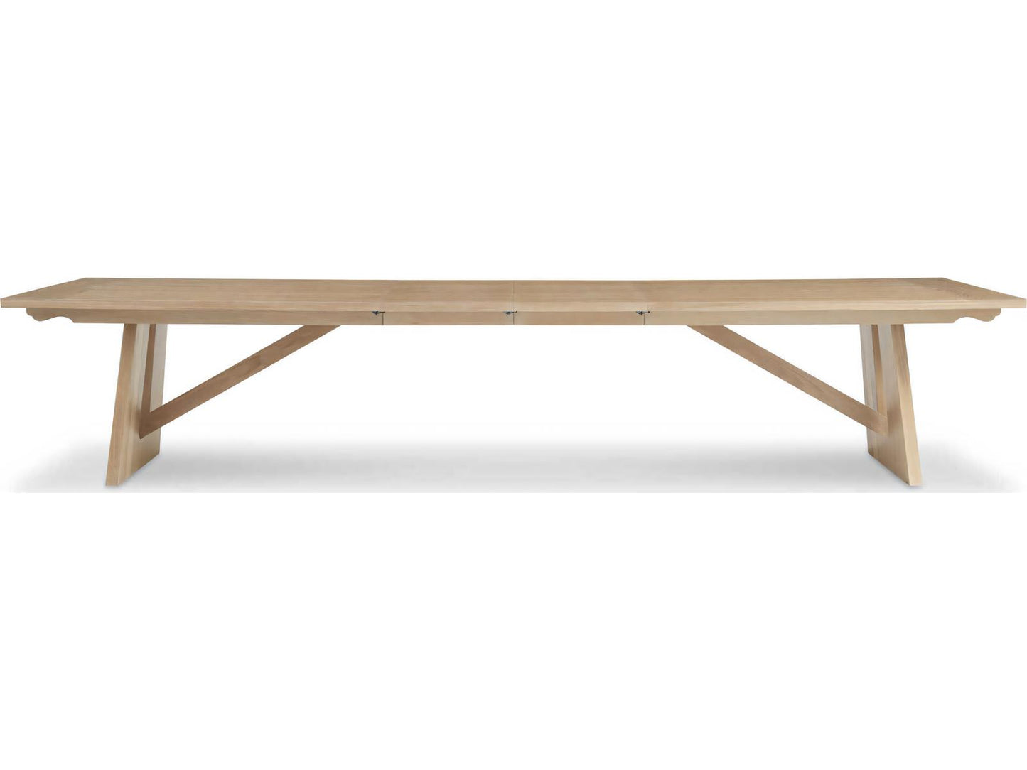Revival 81 Primland Trestle Rectangular Dining Table in Light Oak