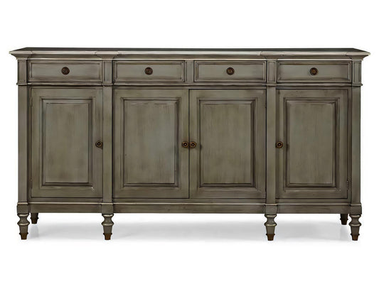 Continental Classics Large Buffet Cherry Wood French Blue Sideboard