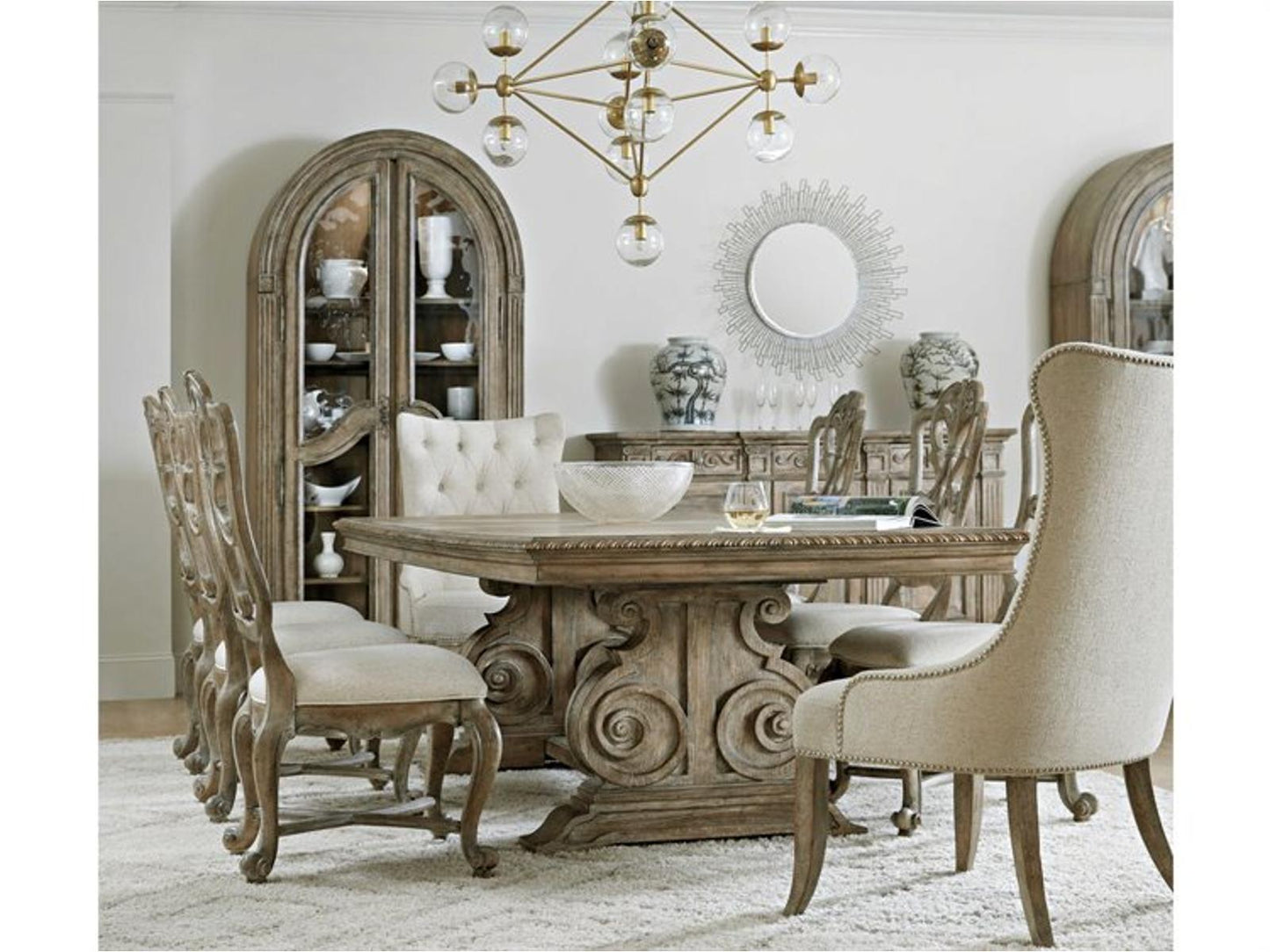 Castella Rectangle Dining Table with Two Leaves in Antique Slate