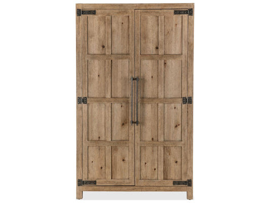 Vineyard Row Wardrobe with Mirrored Doors and Storage