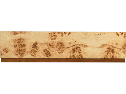 Auberon Rectangle Wood Coffee Table with Natural Burl Finish