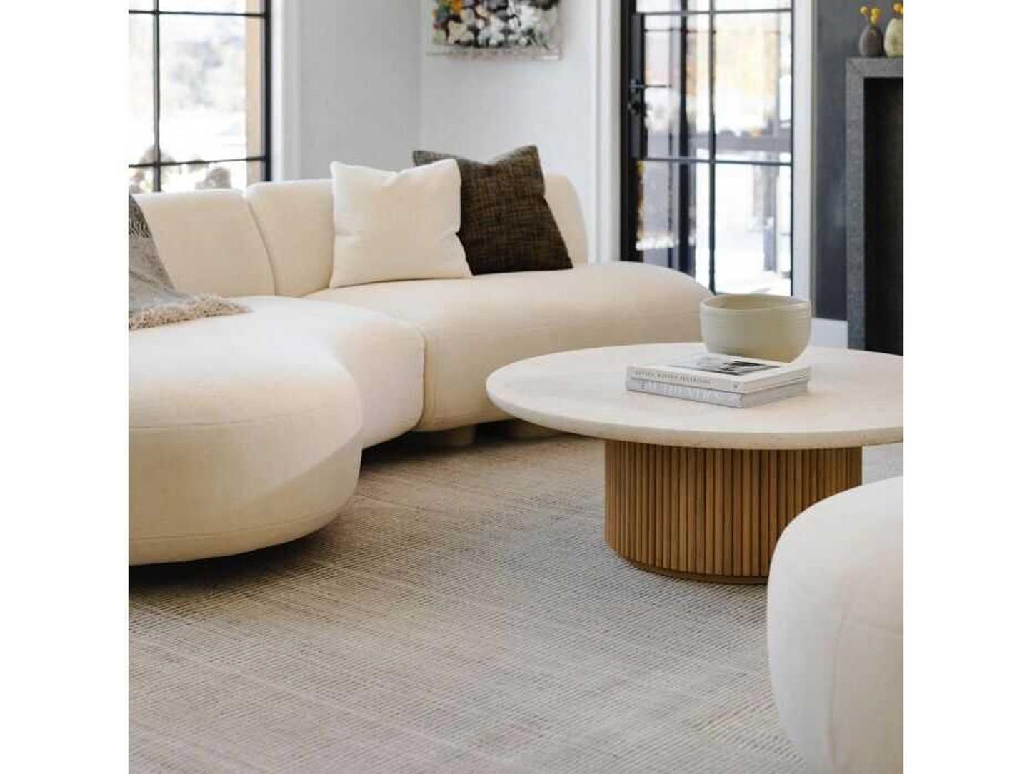 Laurel Round Marble Coffee Table