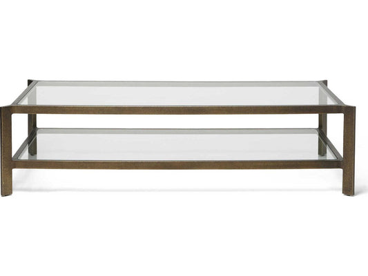 Linley Rectangular Deep Bronze Clear Glass Coffee Table
