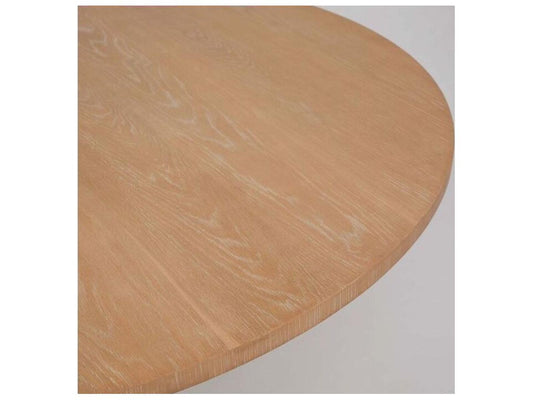 Graves 60-Inch Round Wood Dining Table in Saddle Finish