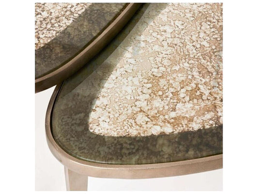 Jan Glass Twilight Bronze 3-Piece Bunching Coffee Table Set