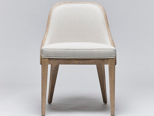 Siesta Mahogany Wood Natural Upholstered Armless Dining Chair
