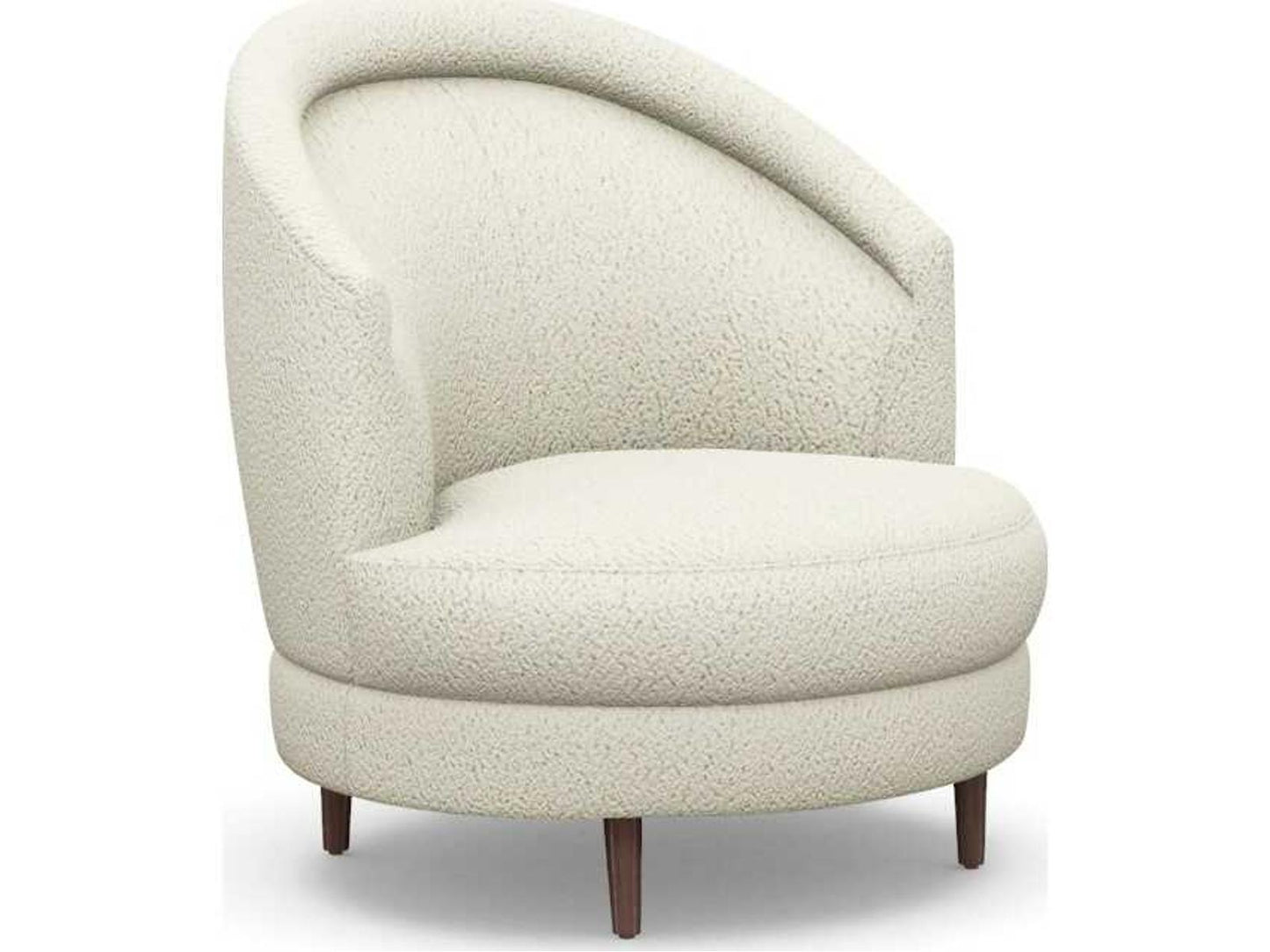 Capri Swivel Accent Chair in Cream Faux Leather