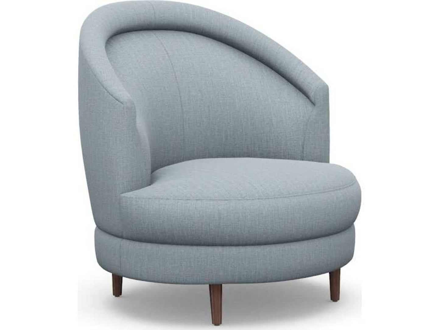 Capri Upholstered Swivel Accent Chair in Gray